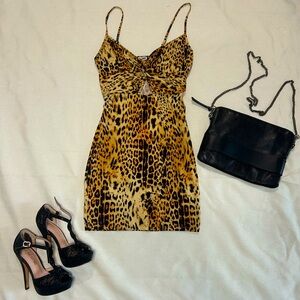 Fashion nova cheetah wrap mini dress